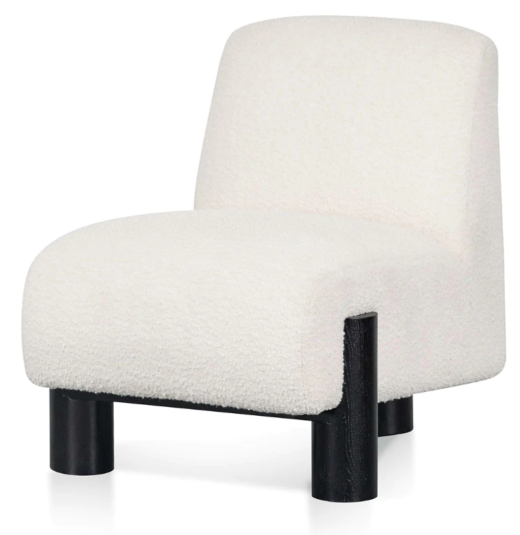 Armchair – Ivory White Boucle