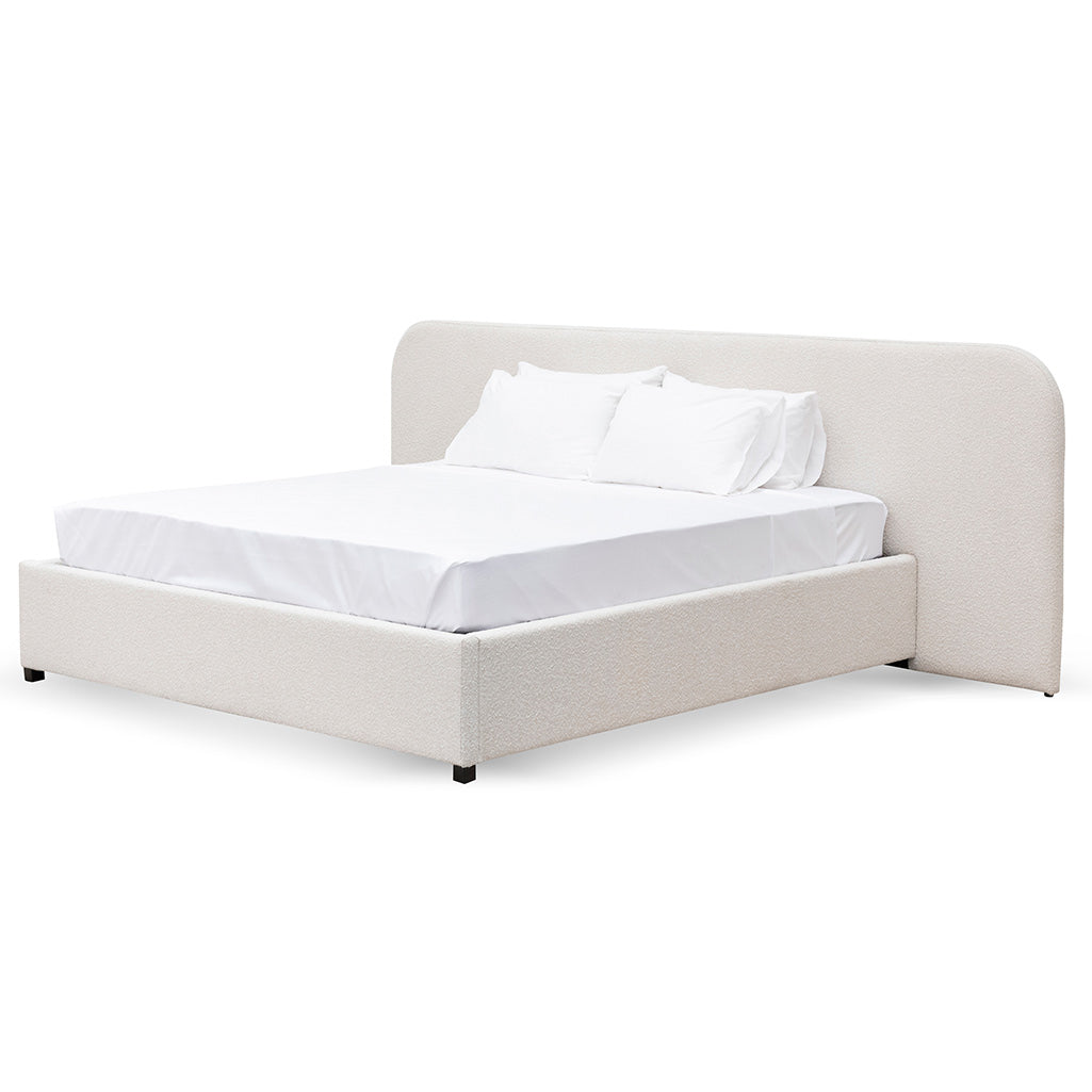CBD6843-MI King Sized Bed Frame – Snow Boucle