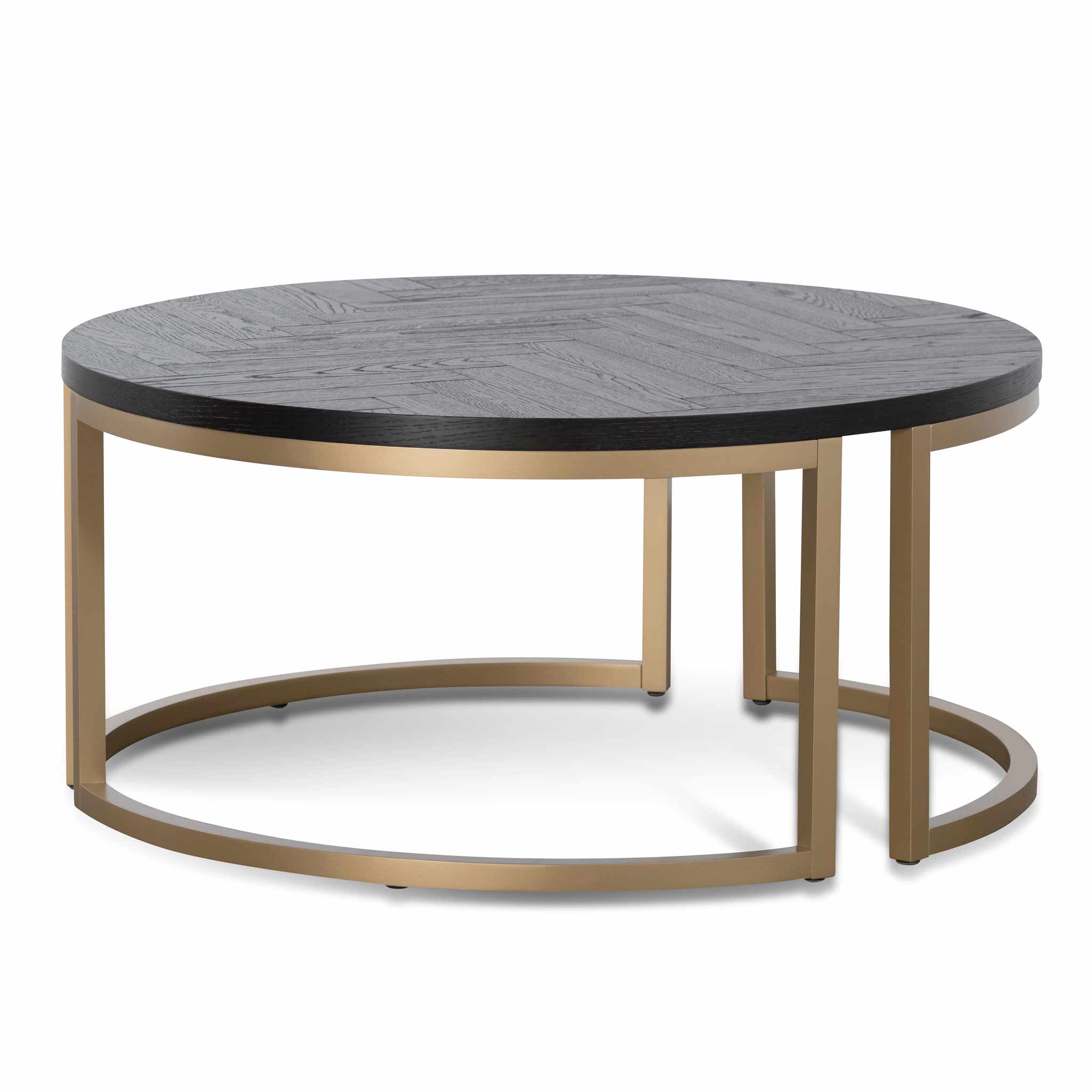CCF6732-VN Round Coffee Table – Peppercorn and Brass ETA -15 July