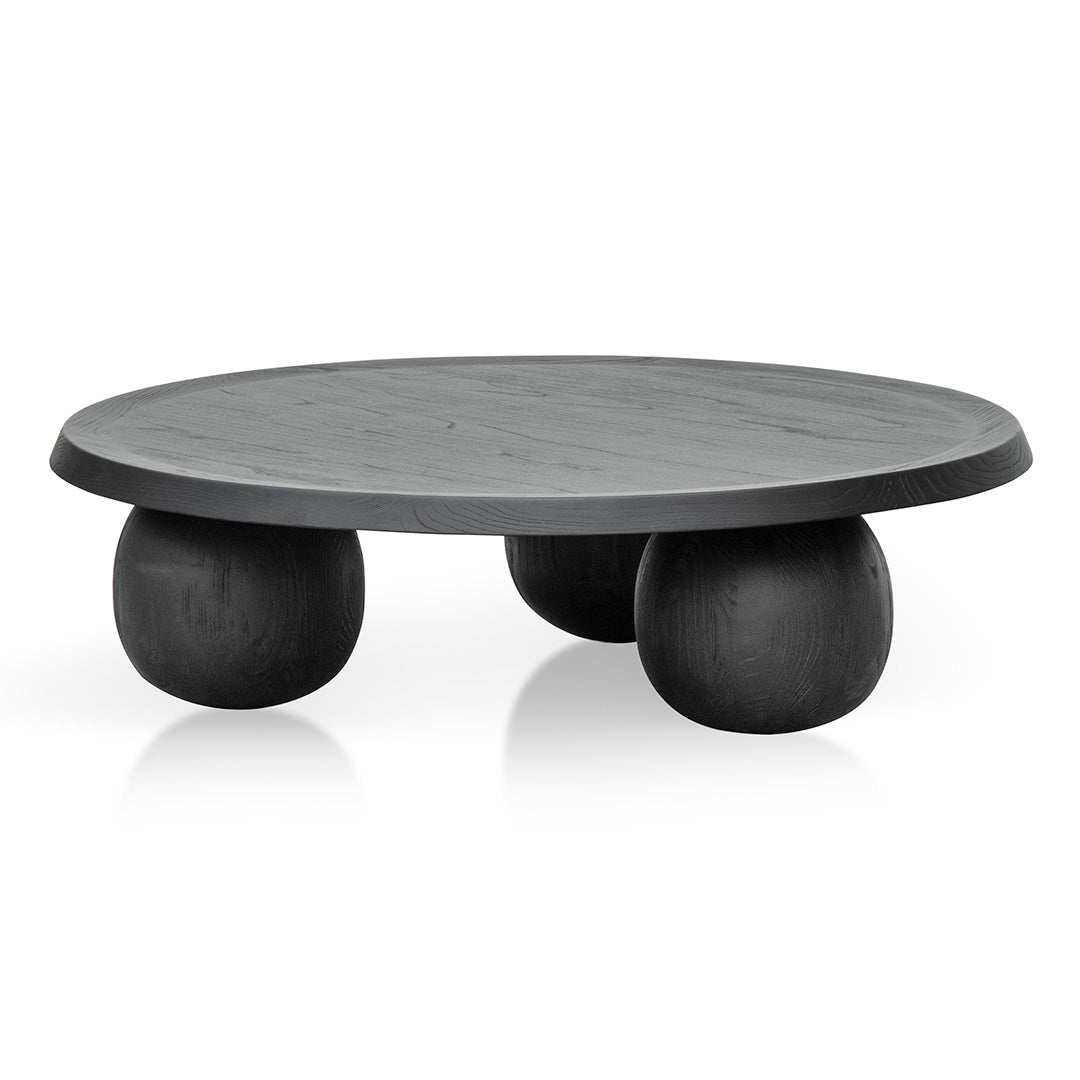 CCF8283-NI 100cm Elm Ball Coffee Table – Full Black