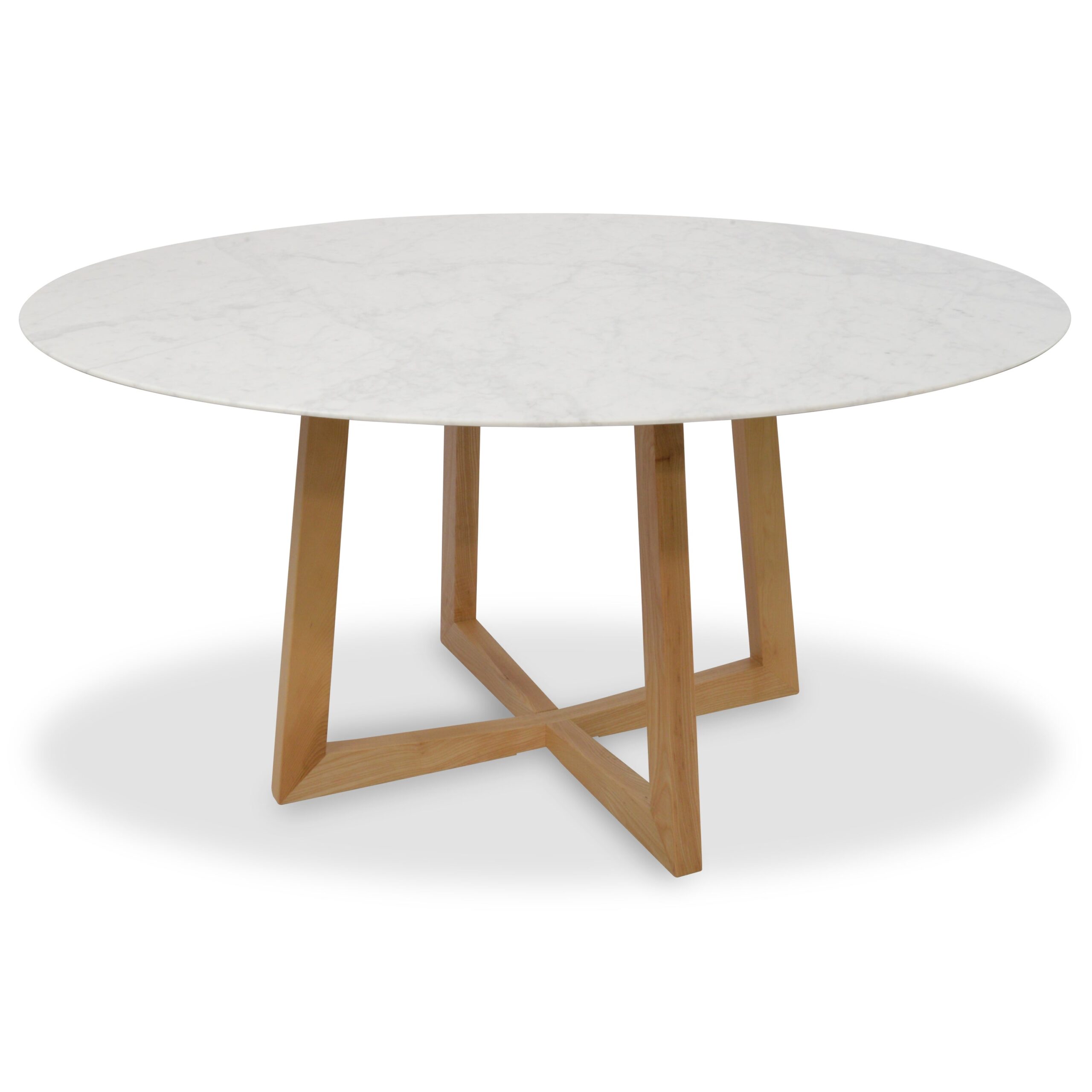 CDT972 1.5m Round Marble Dining Table – Natural