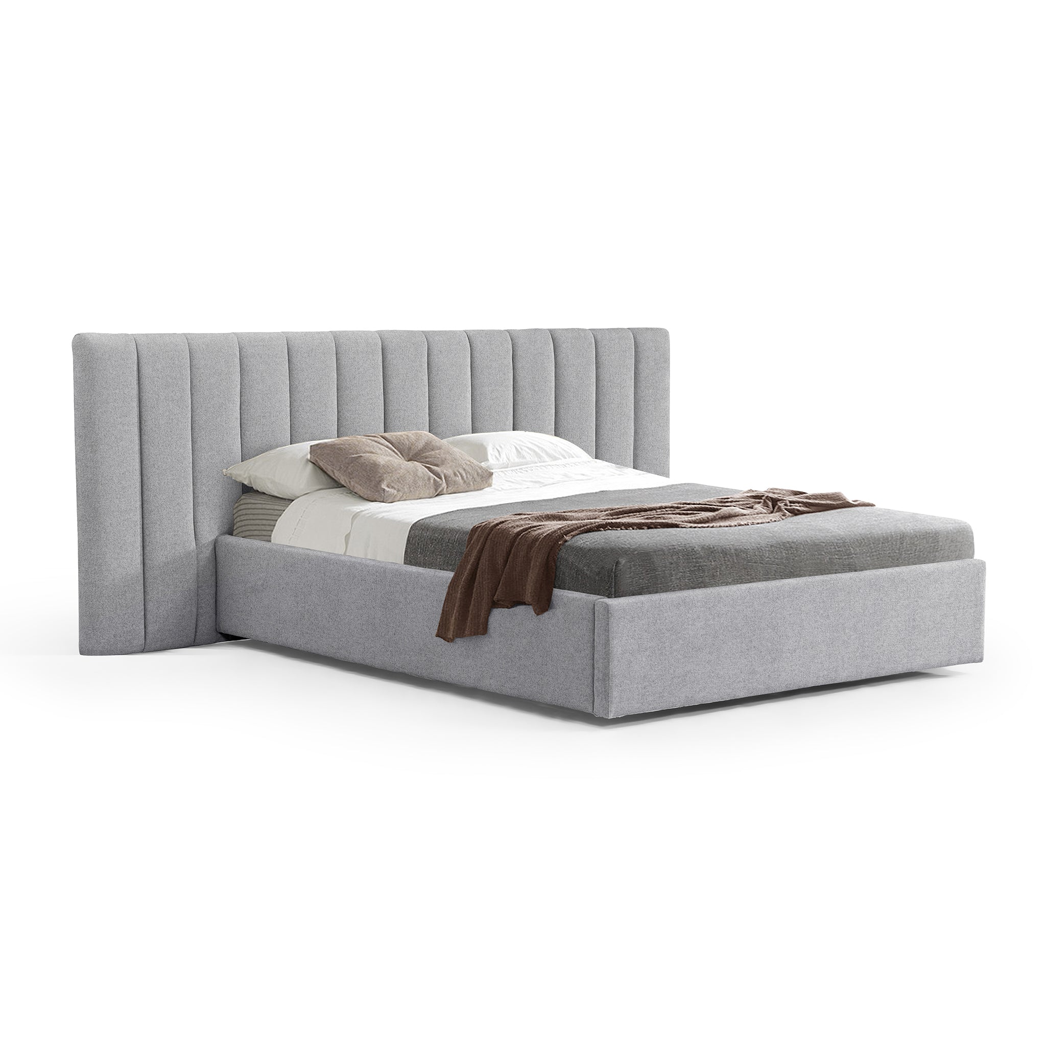 CBD8550-MI Wide Base Queen Bed Frame – Spec Grey