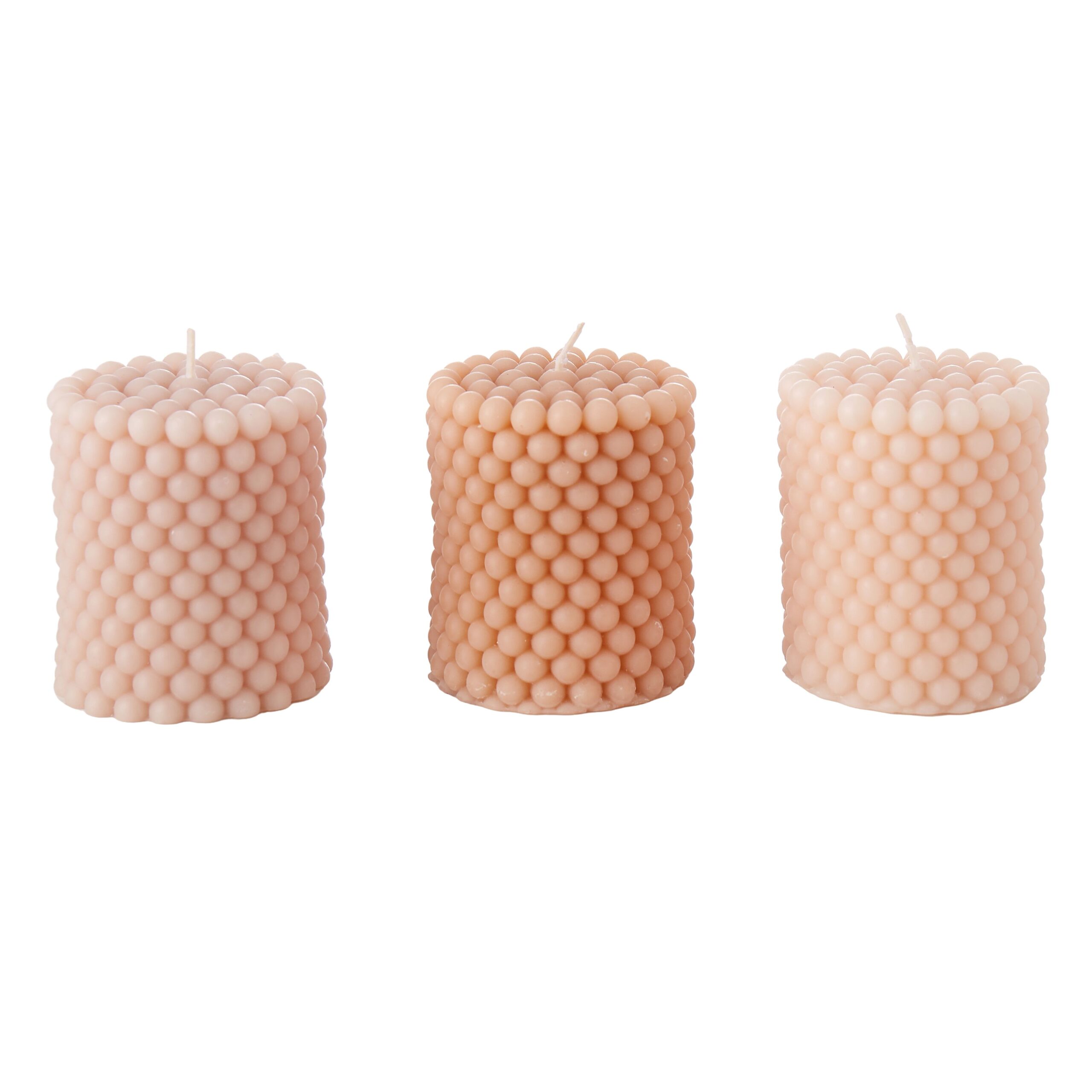 SCENTED BUBBLE CANDLE SET OF 3 GARDENIA FA MIXED 6.2X7.5CM