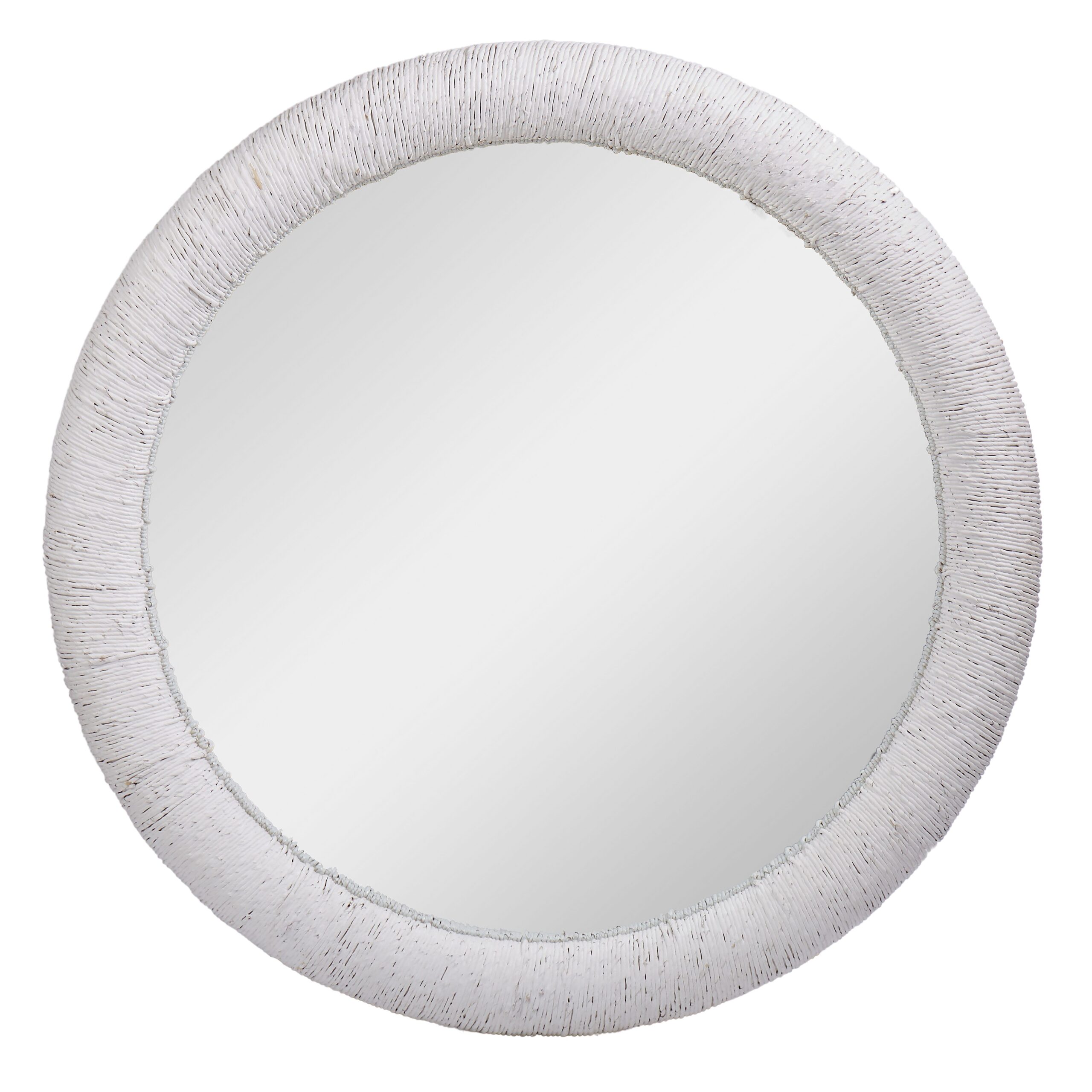 ROPE EFFECT WALL MIRROR WHITE 117.5X7.5X117.5CM