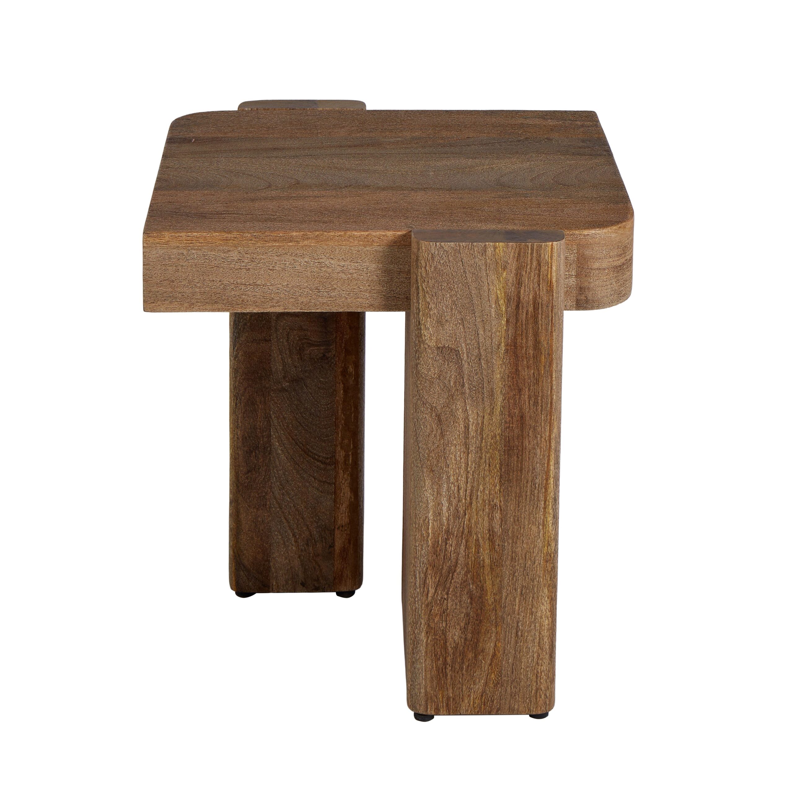 WOODEN BLOCK SIDE TABLE (KD) NATURAL 50X50X50CM