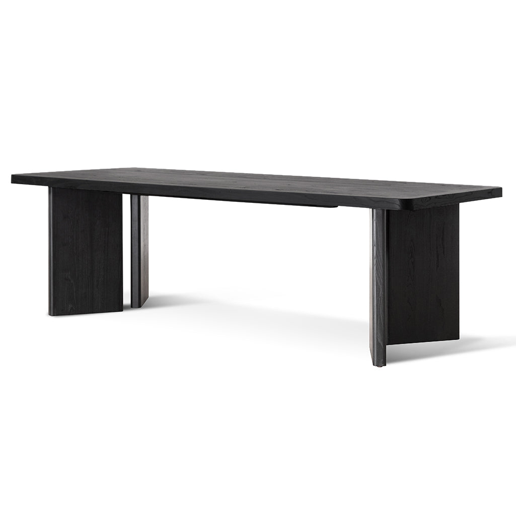 Elm Dining Table – Full Black 2.4m