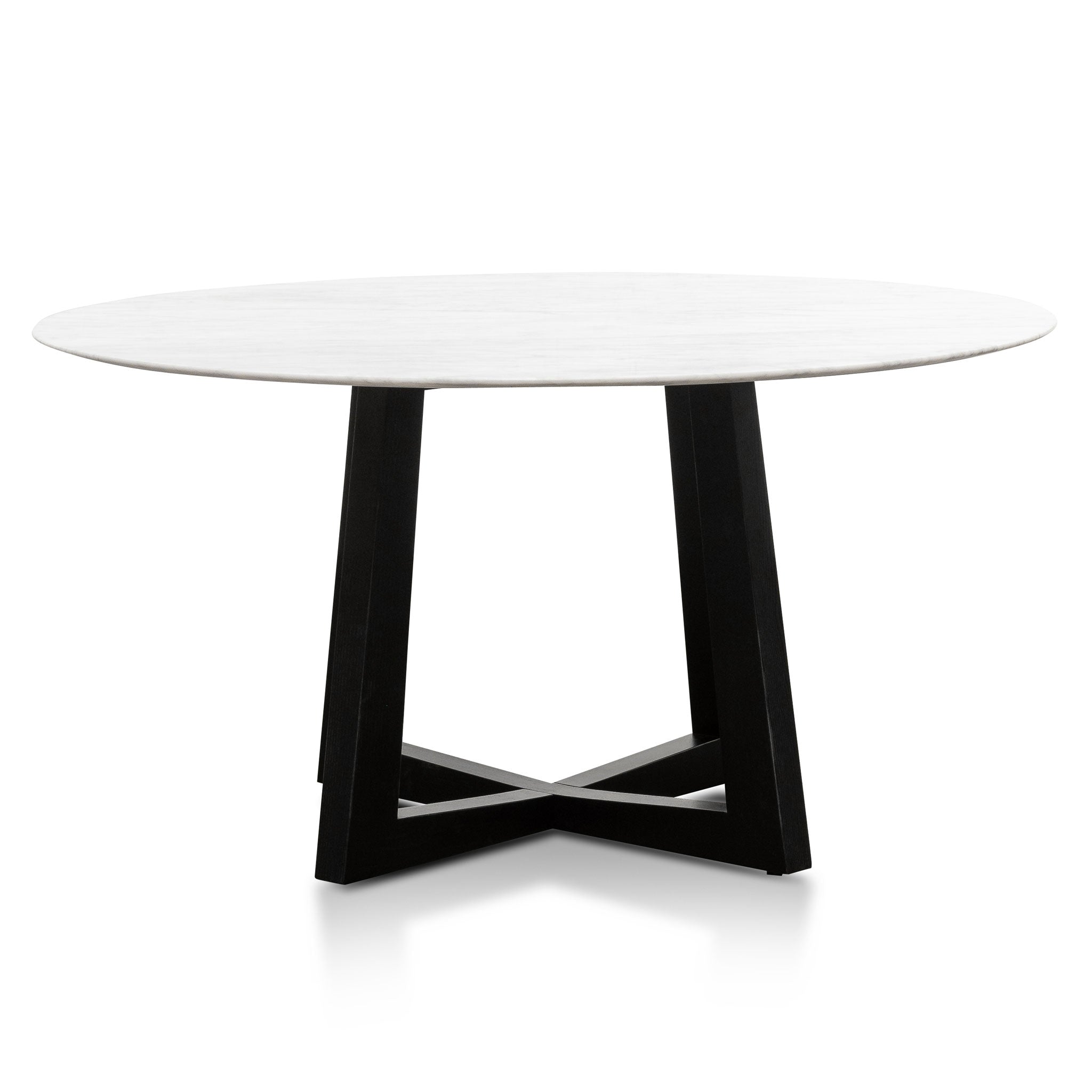 Round Marble Dining Table – Black 1.5m