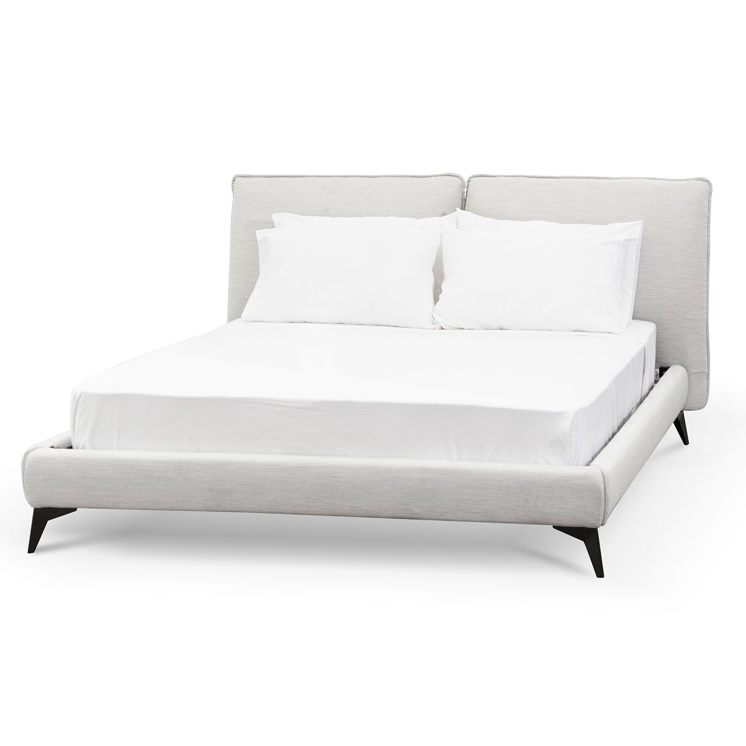 Fabric King Bed – Pearl Grey