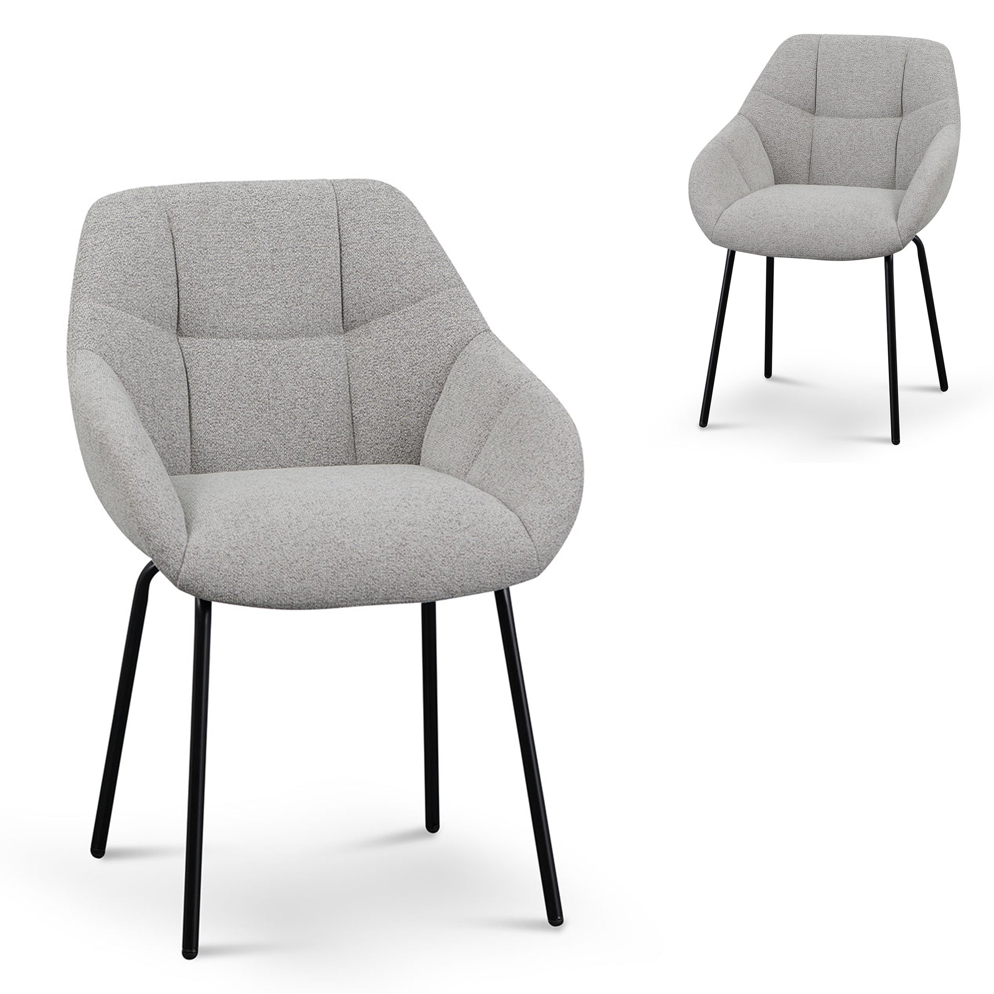 Fabric Grey Chair (Set of 2)