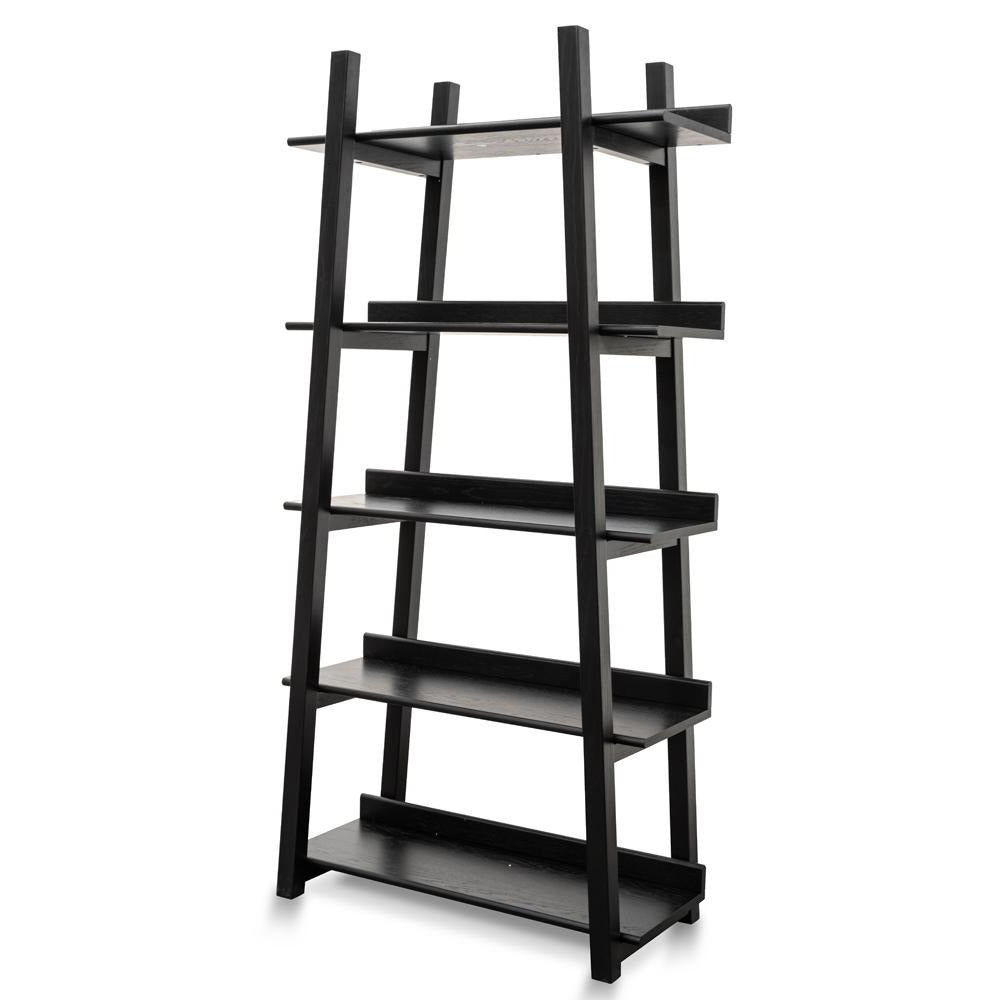 5 Shelving Bookshelf – Black Oak Veneer
